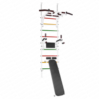 Шведская стенка Враспор с рукоходом, брусьями и скамьей Asta77 Белая