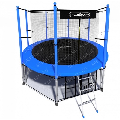 Батут i-JUMP 10ft 3,06м с нижней сетью и лестницей (blue)